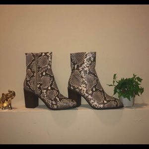 Steve Madden Snake Skin Ankle Boots